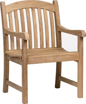 Кресло SUMBAWAARM Newcastle |Сертифицированный тик | Идеально подходит для улицы, 23Lx25Wx35H, светло-коричневый